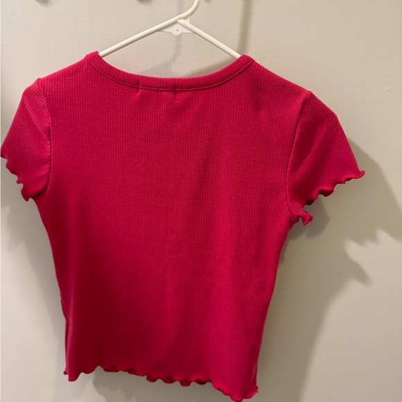 Altar’d state ribbed pink cropped t shirt size medium - Picture 2 of 3